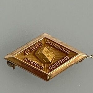 Gold and Brown Brooch